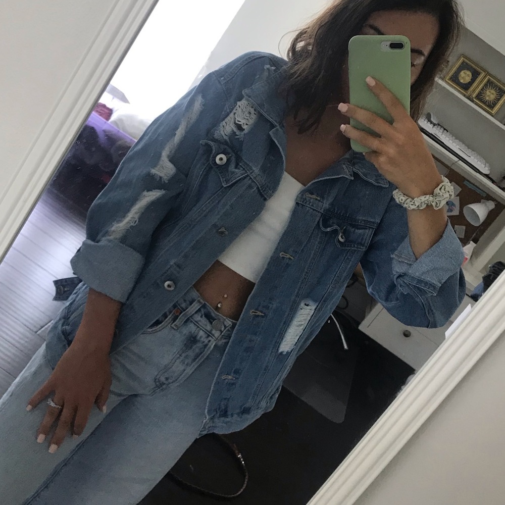 Ripped Jean Jacket